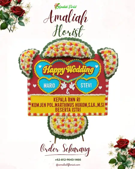 Papan Bunga Pernikahan Batembat